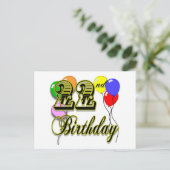 Happy 22e verjaardag Merchandise Briefkaart (Staand voorkant)