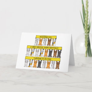 Happy 22nd Birthday 22 in 2022 Cartoon Cats Kaart