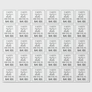 HAPPY 22ND BIRTHDAY; Art Deco Style; aangepaste na Cadeaupapier
