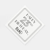 HAPPY 23RD BIRTHDAY; Art Deco Style; aangepaste na Servet (Hoek)