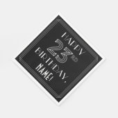 HAPPY 23RD BIRTHDAY; Art Deco Style; aangepaste na Servet (Hoek)