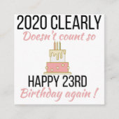 Happy 24th Birthday, grappige 24th verjaardagskaar Informatiekaartje (Voorkant)