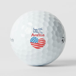 Happy 250th Birthday America, Flag Heart 1776-2026 Golfballen