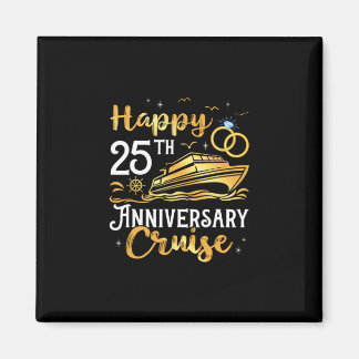 Happy 25th Anniversary Cruise Golden Wedding Trip  Magneet