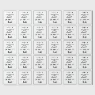 HAPPY 25TH BIRTHDAY; Art Deco Style; aangepaste na Cadeaupapier