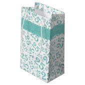 Happy 25th Birthday Blauwgroen Random Number Patte Klein Cadeauzakje (Achterkant Gekanteld)
