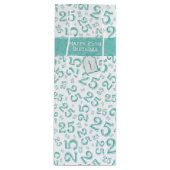 Happy 25th Birthday Blauwgroen Random Number Patte Wijn Cadeautas (Voorkant)