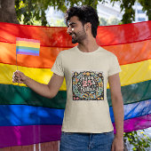 Happy 25th Birthday Floral Stars Mannen T-shirt