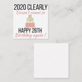 Happy 25th Birthday, Funny 25th verjaardagskaart Informatiekaartje (Voorkant / Achterkant)