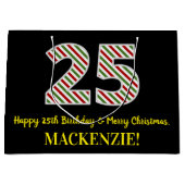 Happy 25th Birthday & Merry Kerstmis, aangepaste n Groot Cadeauzakje (Voorkant)
