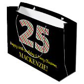 Happy 25th Birthday & Merry Kerstmis, aangepaste n Groot Cadeauzakje (Achterkant Gekanteld)