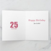 Happy 25th Birthday Number 25 Photo Collage Kaart (Binnen)