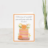 Happy 25th Birthday Oktober Marigolds op Taart Kaart (Voorkant)