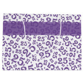 Happy 25th Birthday Paars Random Number Pattern Groot Cadeauzakje (Achterkant)