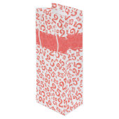 Happy 25th Birthday Random Number Pattern Coral Wijn Cadeautas (Achterkant Gekanteld)