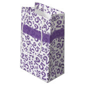 Happy 25th Birthday Random Number Pattern Paars Klein Cadeauzakje (Achterkant Gekanteld)