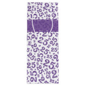 Happy 25th Birthday Random Number Pattern Paars Wijn Cadeautas (Achterkant)
