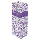 Happy 25th Birthday Random Number Pattern Paars Wijn Cadeautas (Voorkant Gekanteld)