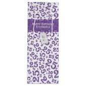 Happy 25th Birthday Random Number Pattern Paars Wijn Cadeautas (Voorkant)