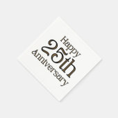 Happy 25th Jubileum 3 Ply Napkins Servet (Hoek)