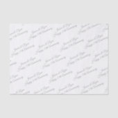 Happy 25th Jubileum DIY Namen/Year Grey Script Tissuepapier (Voorkant)
