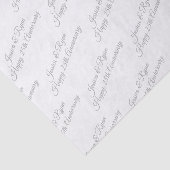 Happy 25th Jubileum DIY Namen/Year Grey Script Tissuepapier (Detail)