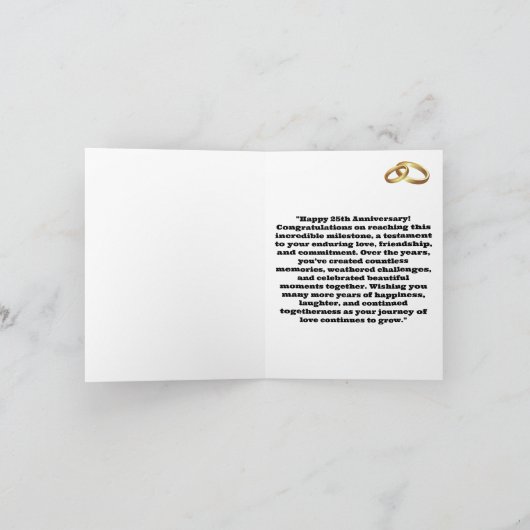 Happy 25th Jubileum Kaart (Binnen)