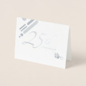 Happy 25th Jubileum Mod Birds Folie Kaarten (Voorkant)