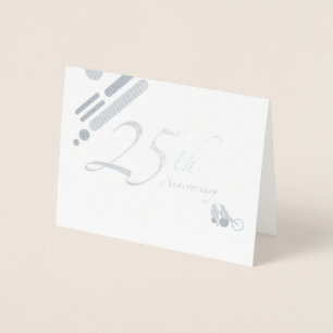 Happy 25th Jubileum Mod Birds Folie Kaarten