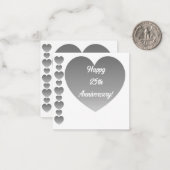 Happy 25th Jubileum Note Kaart Notitiekaartje (Voorkant / Achterkant in situ)