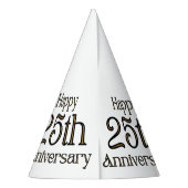 Happy 25th Jubileum Party Pet Feesthoedjes (Achterkant)