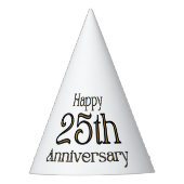 Happy 25th Jubileum Party Pet Feesthoedjes (Voorkant)