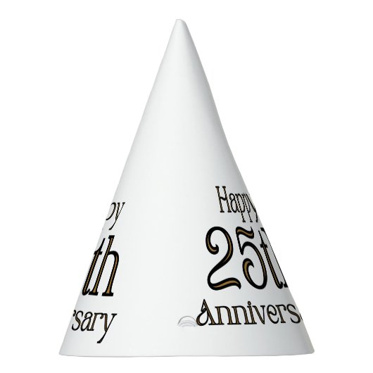 Happy 25th Jubileum Party Pet Feesthoedjes (Rechts)