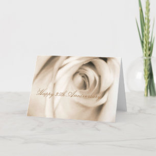 Happy 25th Jubileum roos kaart