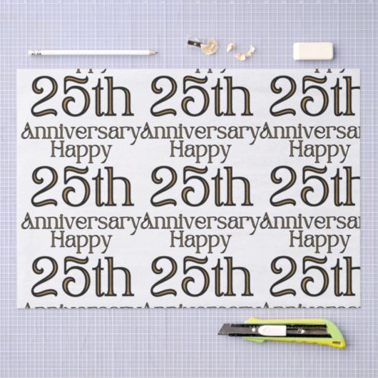 Happy 25th Jubileum Tissuepapier (Craft)