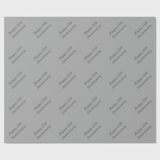 Happy 25th Jubileum Wrapping Paper Cadeaupapier (Vlak)