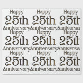 Happy 25th Jubileum Wrapping Paper Cadeaupapier (Vlak)