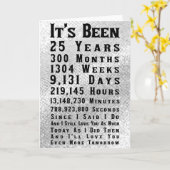 Happy 25th Silver Wedding Anniversary Kaart (Gele Bloem)