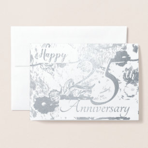 Happy 25th Silver Wedding Jubileum Blank Kaart
