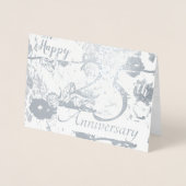 Happy 25th Silver Wedding Jubileum Blank Kaart (Voorkant)