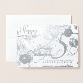 Happy 25th Silver Wedding Jubileum Blank Kaart