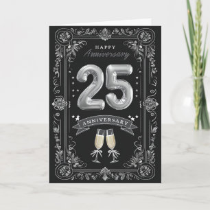 Happy 25th Wedding Jubileum Kaart
