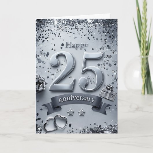 Happy 25th Wedding Jubileum Kaart (Voorkant)