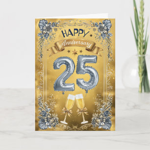 Happy 25th Wedding Jubileum Kaart
