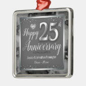 Happy 25th Wedding Jubileum Metalen Ornament (Links)