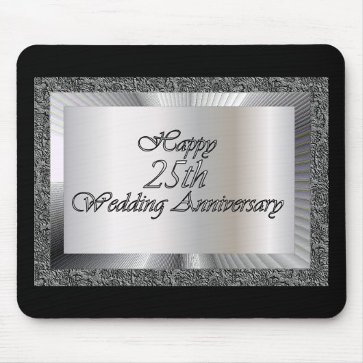 Happy 25th Wedding Jubileum Muismat (Voorkant)