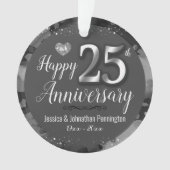 Happy 25th Wedding Jubileum Ornament (voorkant)