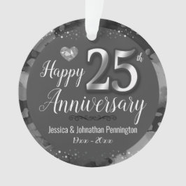 Happy 25th Wedding Jubileum Ornament