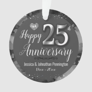 Happy 25th Wedding Jubileum Ornament