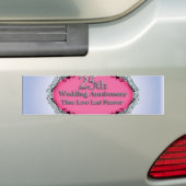 Happy 25th Wedding Jubileum Wenskaarten Bumpersticker (Op auto)